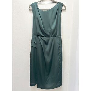 Dark Green Strappy Asymmetrical Dress